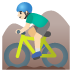 🚵🏻‍♂️ man mountain biking: light skin tone display on Google